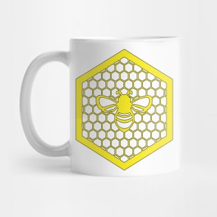 Honey bee Honey comb with outline Mug